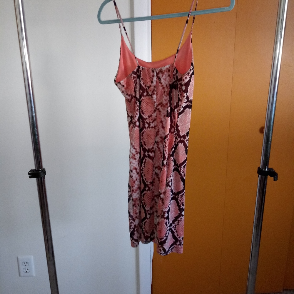 Snake printed mini dress